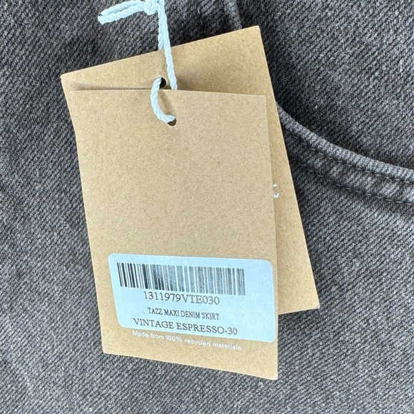 Reformation Brown Denim Maxi Skirt - Picture 4 of 4